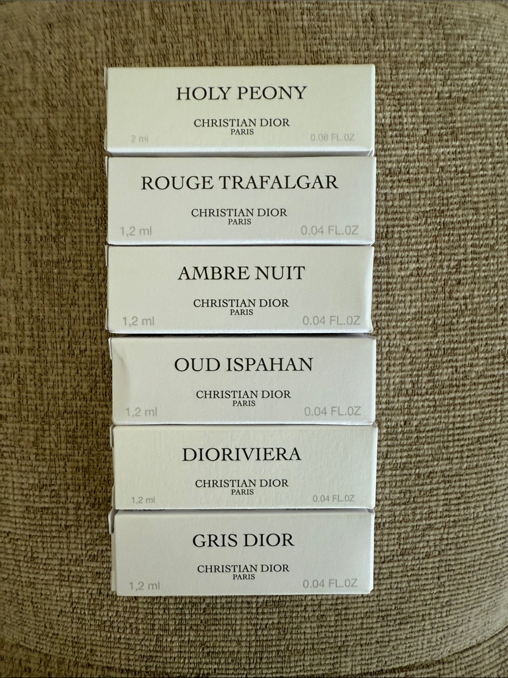 Brand New set of six of Christian Dior exclusive parfum discovery set